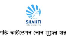 শক্তি ফাউন্ডেশন লোন সুদের হার